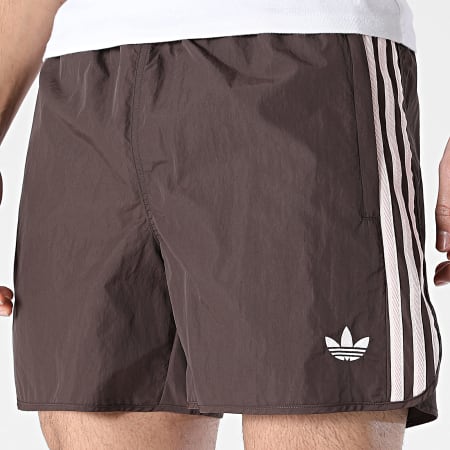 Adidas Originals - Short Jogging A Bandes Sprinter KE1662 Marron Rose Clair