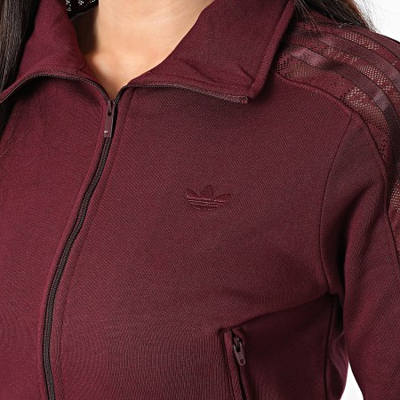 Adidas Originals - Veste Zippée Femme A Bandes Firebird KC6451 Bordeaux