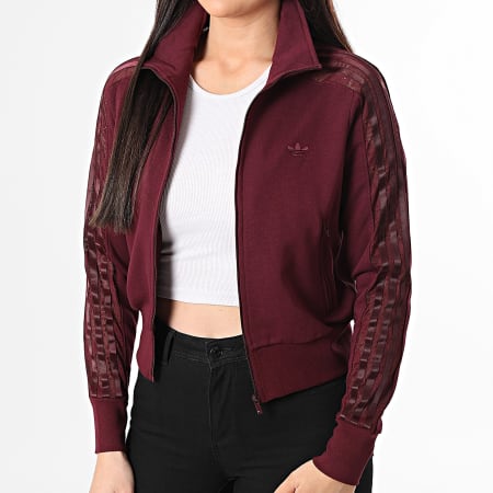 Adidas Originals - Veste Zippée Femme A Bandes Firebird KC6451 Bordeaux