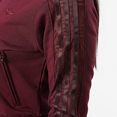 Adidas Originals - Veste Zippée Femme A Bandes Firebird KC6451 Bordeaux