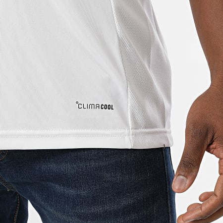 Adidas Sportswear - Tee Shirt Slim Fit A Bandes Tiro 26L Jersey KR0367 Blanc Rouge