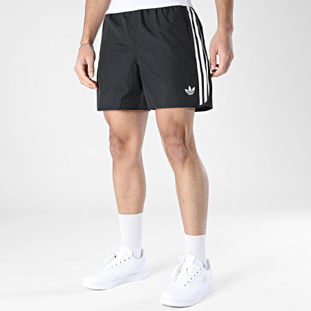 Adidas Originals - Short Jogging A Bandes Sprinter KE3571 Noir Blanc