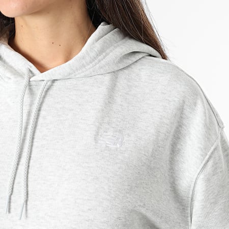 New Balance - Camisola com Capuz Oversize Mulher WT41507 Cinzento Claro Mesclado