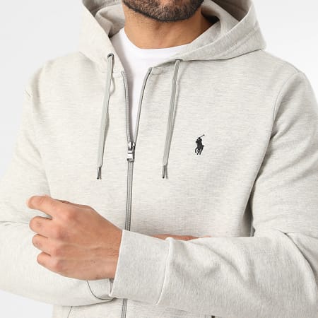 Polo Ralph Lauren - Ensemble Sweat Zippé Capuche Et Pantalon Jogging Original Player Gris Chiné