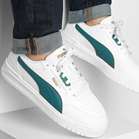 Puma - Zapatillas Shuffle Downtown 402596 Puma Blanco Esmeralda Hielo