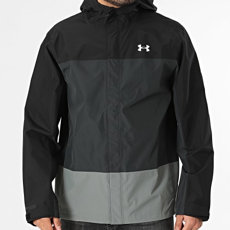 Under Armour - Coupe-Vent Capuche Zippé Cloudstrike Colorblock 6009584 Noir Gris Anthracite Gris