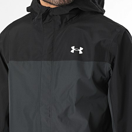 Under Armour - Coupe-Vent Capuche Zippé Cloudstrike Colorblock 6009584 Noir Gris Anthracite Gris