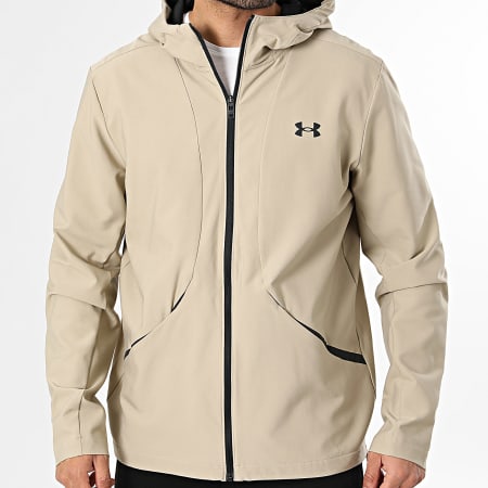 Under Armour - Jacket Zipped Hoodie Unstoppable 6014621 Beige - Ryses