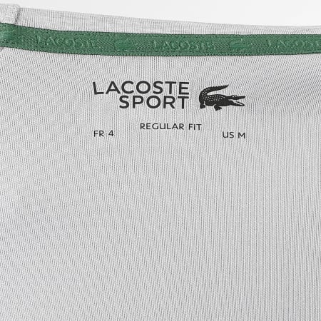 Lacoste - Veste Zippée Capuche Logo Crocodile Gris Chiné
