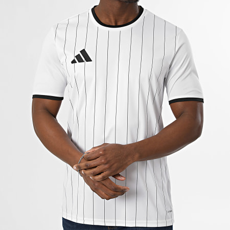 Adidas Sportswear - Tee Shirt Slim Entrada 26 GFX Jersey KB3971 Blanc Noir