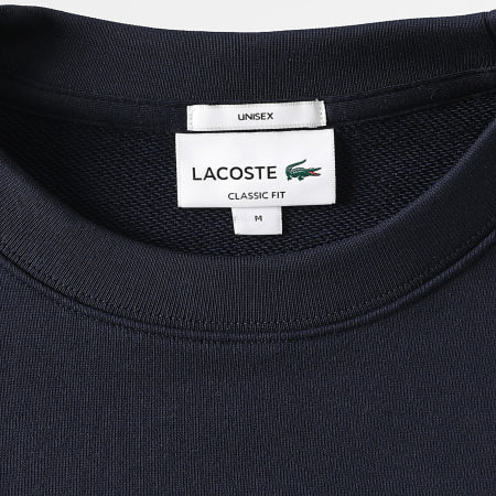 Lacoste - Sweat Crewneck Classic Fit Logo Relief Bleu Marine