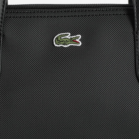 Lacoste - Bolso Mujer Logo Bordado Cocodrilo Negro