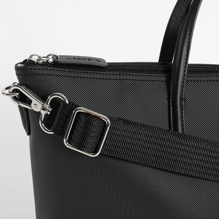 Lacoste - Bolso Mujer Logo Bordado Cocodrilo Negro