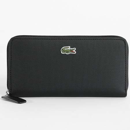 Lacoste - Cartera Mujer Logo Bordado Cocodrilo Negro