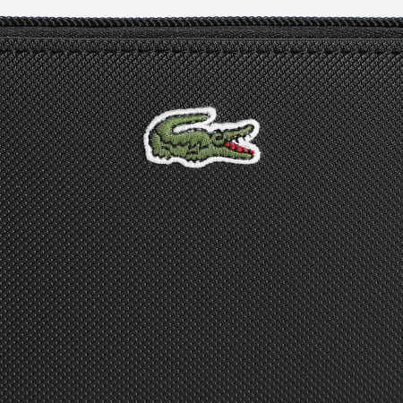 Lacoste - Cartera Mujer Logo Bordado Cocodrilo Negro