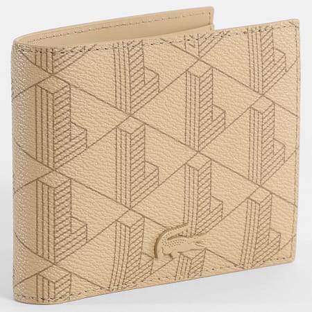 Lacoste - Portefeuille The Blend Beige Marron