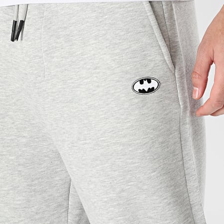 Batman - Pantalon Jogging Large Patch Batman Gris Chiné