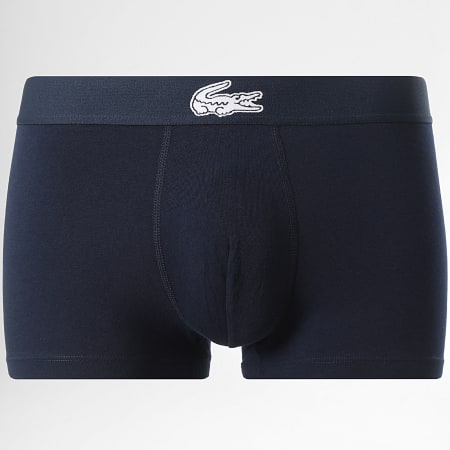 Lacoste - Lot De 3 Boxers Classic Bleu Marine Bleu Clair