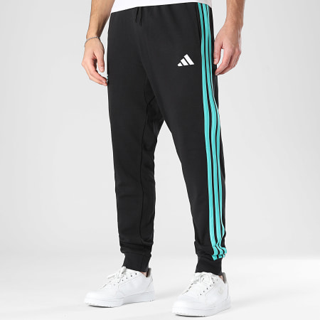 Adidas Sportswear - Pantalon jogging A Bandes AMG Mercedes DNA KE5913 Noir Turquoise