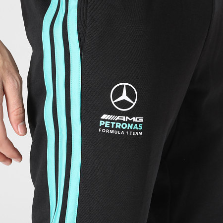 Adidas Sportswear - Pantalon jogging A Bandes AMG Mercedes DNA KE5913 Noir Turquoise