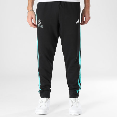 Adidas Sportswear - Pantalon jogging A Bandes AMG Mercedes DNA KE5913 Noir Turquoise