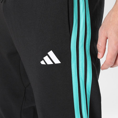 Adidas Sportswear - Pantalon jogging A Bandes AMG Mercedes DNA KE5913 Noir Turquoise