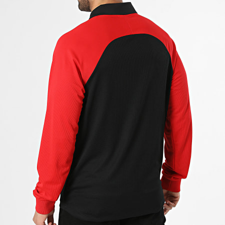 Adidas Originals - Polo Manches Longues Col V ESPN KE2137 Noir Rouge Blanc