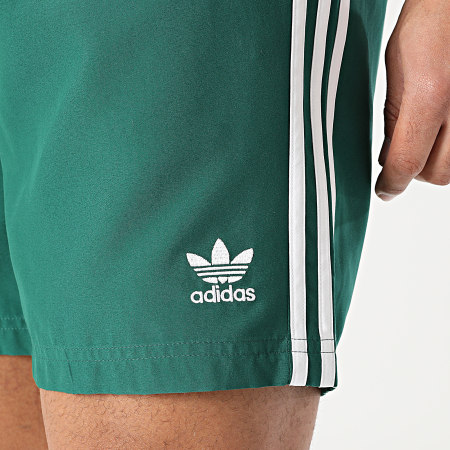 Adidas Originals - Short De Bain A Bandes Adic JZ8477 Vert