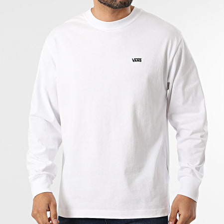 Vans - Tee Shirt Manches Longues Oversize Large Left Chest II 00P1S Blanc