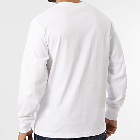 Vans - Tee Shirt Manches Longues Oversize Large Left Chest II 00P1S Blanc