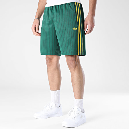 Adidas Originals - Short Jogging A Bandes Firebird KS5504 Vert Jaune