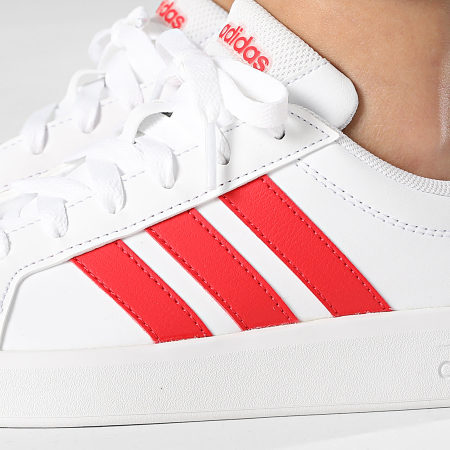 Adidas Sportswear - Baskets Femme Grand Court 3.0 J HP3530 Footwear White Pure Ruby