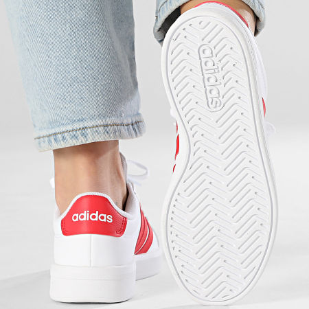 Adidas Sportswear - Baskets Femme Grand Court 3.0 J HP3530 Footwear White Pure Ruby