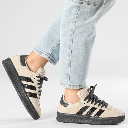 Adidas Originals - Zapatillas Mujer Sambae XLG J JP9520 Stone Caqui Core Negro Utility Negro