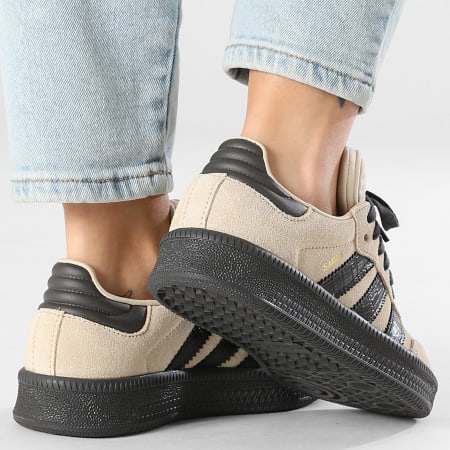 Adidas Originals - Zapatillas Mujer Sambae XLG J JP9520 Stone Caqui Core Negro Utility Negro