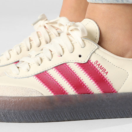 Adidas Originals - Zapatillas Mujer Sambae W IH4042 Crema Blanco Shock Rosa