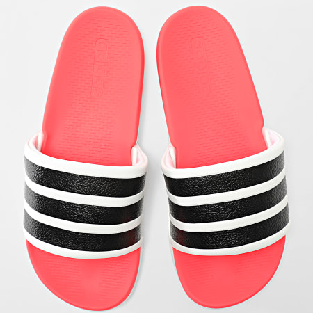 Adidas Sportswear - Claquettes Adilette Comfort 2.0 HQ2473 Crystal White Core Black Lucid Red