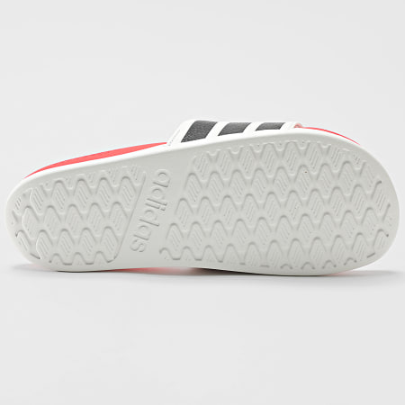Adidas Sportswear - Claquettes Adilette Comfort 2.0 HQ2473 Crystal White Core Black Lucid Red
