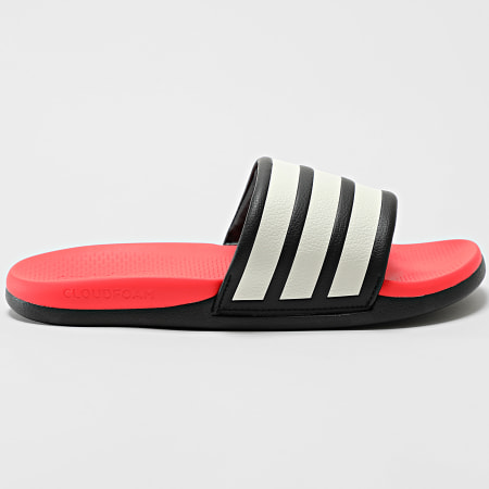 Adidas Sportswear - Claquettes Adilette Comfort 2.0 HQ2472 Core Black Core White Lucid Red