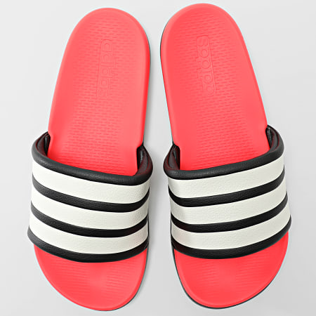 Adidas Sportswear - Claquettes Adilette Comfort 2.0 HQ2472 Core Black Core White Lucid Red