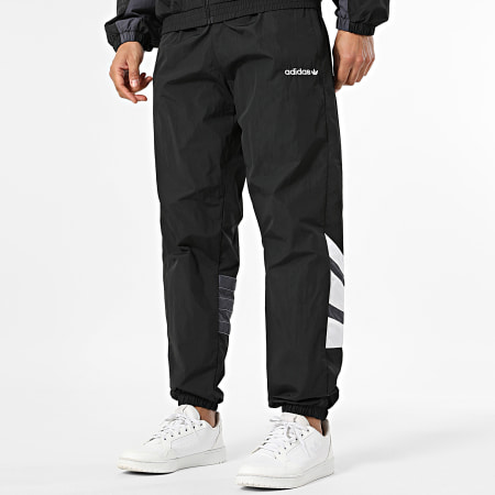 Adidas Originals - Ensemble De Survêtement A Bandes Santiago TT KS8326 KE3430 Noir Gris Anthracite