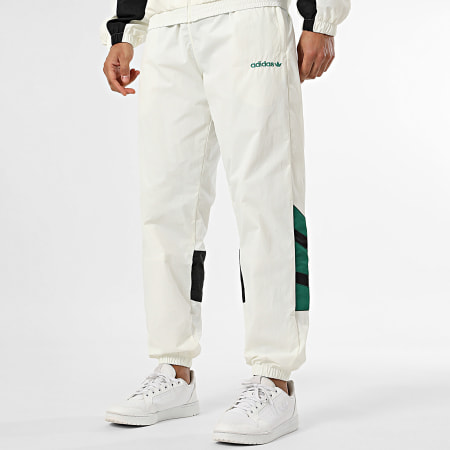 Adidas Originals - Ensemble De Survêtement A Bandes Santiago TP KS8328 KE2148 Beige Clair Vert Noir