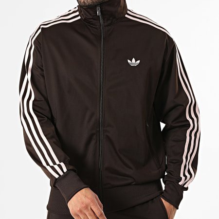 Adidas Originals - Ensemble De Survêtement A Bandes Firebird KD8309 KD8321 Marron Rose Clair