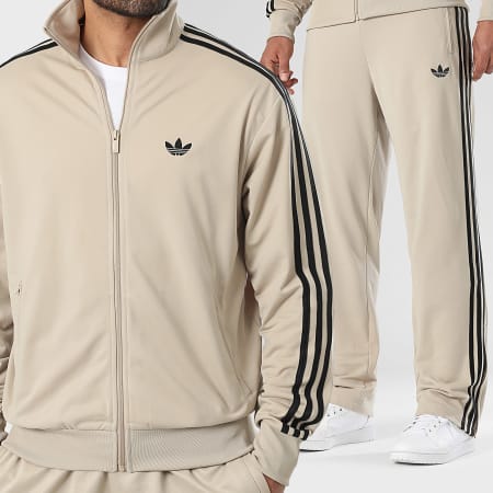 Adidas Originals - Ensemble De Survetement A Bandes Firebird KE7960 KE6679 Beige Noir