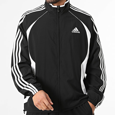 Adidas Sportswear - Ensemble De Survetement A Bandes Teamgeist KD5858 KD5863 Noir Blanc