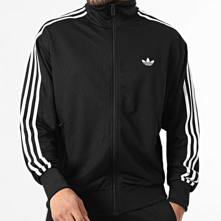 Adidas Originals - Ensemble De Survetement A Bandes Firebird KE0782 KE0767 Noir Blanc