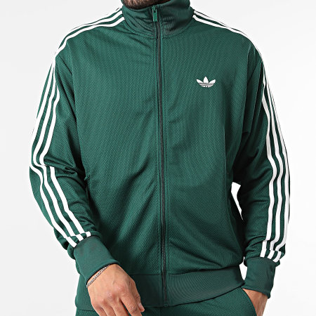 Adidas Originals - Ensemble De Survetement A Bandes Firebird KD4076 KD4080 Vert Blanc