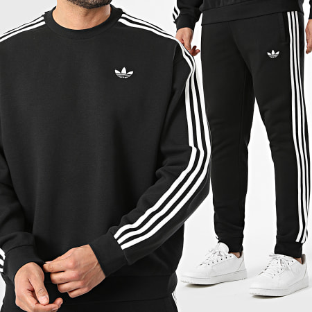 Adidas Originals - Ensemble De Survetement A Bandes 3 Stripes KE2916 KE3562 Noir Blanc