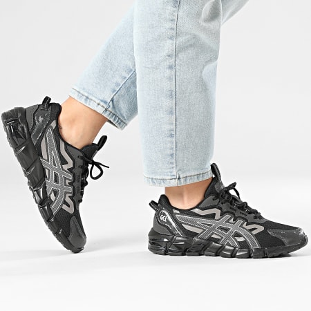 Asics - Sapatilhas Femininas Gel Quantum 90 3 GS 1204A184 Preto Prata Pura