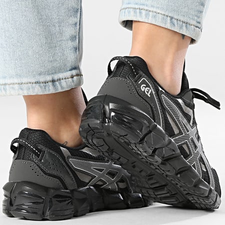 Asics - Sapatilhas Femininas Gel Quantum 90 3 GS 1204A184 Preto Prata Pura